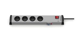 EHMANN 0221x00042301 Multiprise 4 prises avec interrupteur FI intégré 30 mA, câble de 1,5 m