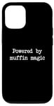Coque pour iPhone 15 Pro Alimenté par muffin magic Funny Muffin Minimalist Typewriting