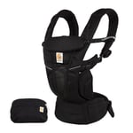 Bärsele för nyfödda, bärbar från födseln till 20 kg, ergonomisk hållare, 4 transportlägen Onyx Black