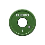 Eleiko WPPO Powerlifting Competition Change Plate, Viktskiva Gummerad, 1 kg