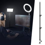 Neewer Tabletop Light Stand Clip Stand with 1/4inch Screw for Ring Light and LED Light, Aluminum Alloy, 5kg/11 Lbs Load Capacity, Adjustable 21.6-47.2inches/55-120CM for Live Streaming, Video Shooting