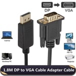 1.8m Displayport to VGA Conventer DP to VGA Cable Adapter Male to Male
