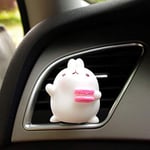 VCX Fat Rabbit Car Vents Perfume Clip Air Freshener Automobile Interior Fragrance Cute Cartoon Dolls Car Ornament Accessories Gift (Color Name : Macaron)