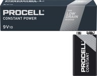 1 x Duracell PROCELL CONSTANT POWER 9V PP3 Alkaline Battery Smoke Alarm LR22