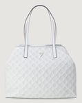 Guess Lf699524 Vikky Womens Debossed Shoulder Bag In White