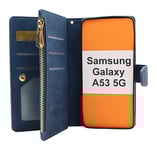 XL Standcase Lyxfodral Samsung Galaxy A53 5G (A536B) (Marinblå)