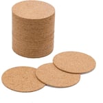 60-pack Självhäftande Korkrunda - 4\"x 4\"" Korkunderlägg Mini Väggkorkplattor för Underlägg och DIY-hantverk (Runda)"