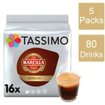 Tassimo Coffee Pods Marcilla Espresso 5 Packs (80 Drinks)
