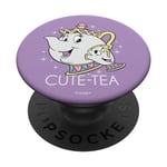 PopSockets Disney Beauty and the Beast Purple Cute-Tea PopSockets PopGrip: Swappable Grip for Phones & Tablets
