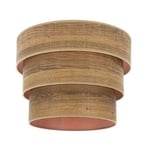Triple abat-jour suspendu 50 x 40 x 28 cm en bois foncé - Idéal pour la décoration et l'ambiance dans des espaces modernes.