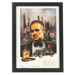 The Godfather 50 Years Art Print Giclee Art Print - A3 - Black Frame