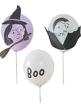 5 St - Halloween Ballonger med Vampyr och Häxmotiv - Boo! Party