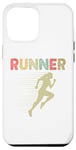 Coque pour iPhone 15 Pro Max Retro Runner Marathon Running Vintage Jogging Fans