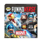 Funko Games Funkoverse: Marvel 100 4-Pack - German Version - Captain America, Black Widow, Iron Man And Black Panther - 3'' (7.6 Cm) POP! - Light Strategy Board Game For Children & Adults (Ages 10+)