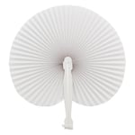 eBuyGB Handheld Paper Fan, Wedding Party Bag Favour Summer Accessory, White