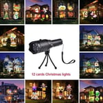 12 Patterns Christmas Projector Lamp LED Handheld Snowflake Star Party Lights