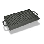 vidaXL grillplade 50x23 cm vendbar støbejern