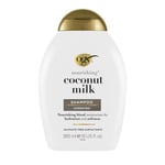 OGX Shampoing Sans Sulfate au Lait de Coco pour des Cheveux Nourris, Blanc, 385.00 ml (Lot de 1)