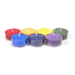 Chakra Scented Tea Light Candles Set Of 7 -- 4X2 Cm