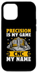 Coque pour iPhone 15 La précision est mon jeu CNC est mon nom Machine Machinist