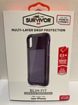 Genuine Griffin iPhone X/Xs Survivor Strong Protective Tough Case Cover - Purple