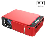 Mini Vidéoprojecteur LED 2000 Lumens Android 7.1 Quad Core 1GB+8GB Haute Résolution Rouge YONIS