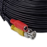 SSL BNC Video Power Cable For CCTV Camera DVR Security System 30M, Black