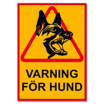 Varning för hund skylt / Hundskylt / Varningsskylt - Skyltar