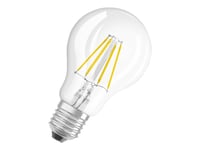Osram Value - Led-Glödlampa Med Filament - Form: A60 - Klar Finish - E27 - 4 W (Motsvarande 40 W) - Klass E - Varmt Vitt Ljus - 2700 K