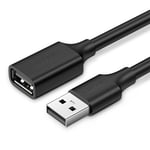 Ugreen USB-A (hona) till USB-A (hane) kabeladapter, 1m - svart