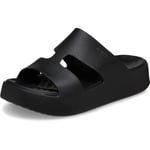 Crocs Women's Getaway Platform H-Strap Sandal, Black, 9 UK