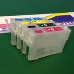 4 Empty Refillable Cartridges Epson XP302 XP305 XP312 XP315 XP322 XP325 XP402