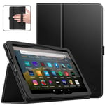 Dadanism Case for All-New Kindle Fire HD 8 Tablet(10th Generation 2020 Release) & Fire HD 8 Plus, Premium PU Leather Lightweight Slim Smart Stand Cover with Auto Wake/Sleep - Black