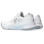 ASICS Femme Gel-Challenger 14 Clay Sneaker, White/Pure Silver, 37.5 EU