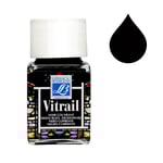 Lefranc Bourgeois Vitrail glas & porslinsfärg 267 | svart | 50ml