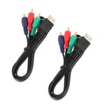 Adapter Flat Multi Out Adapter VGA Cord Video Audio AV Cable HDMI Male To 3 RCA