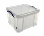 Really Useful Boxes 35 Litre A4 foolscap Files Folder Toy Storage Box Clear Lid