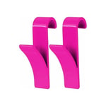 MSV Hook for towel dryer 2 pcs. in fuchsia, Fabric, 6.4 x 9.8 x 2.5 cm