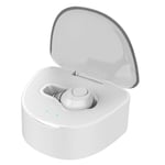 Fashion Bluetooth Earphone, Mini Wireless Bluetooth Headphones Invisible HD Stereo in-ear Earbuds, with Storage Charging Box, for Phones/Gym etc (Color : White)
