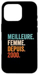 Meilleure Femme Depuis 2000 | 25 anniversaire mariage 25 ans Coque pour iPhone 16 Pro