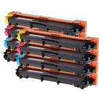 8 Toner Cartridges to replace Brother TN241Bk, TN245C, TN245M, TN245Y non-OEM