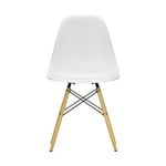 Vitra Eames Plastic Side Chair RE DSW stol 85 cotton white-golden maple