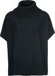 Urban Classics Women's Poncho Knitted - Poncho - Black (Schwarz), X-Small (Manufacturer size: X-Small)