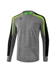 Erima Liga 2.0 Sweat-Shirt Gris Chiné/Noir/Green Gecko FR : XL (Taille Fabricant : XL)