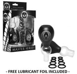 Master Series Pyramids Nipple Enlarger Bulbs w/ O Rings Nipple Sucker Kit Unisex