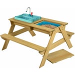 Table pique nique bois early fun avec splash & play Tp Toys 94 x 89 x 50,5 cm - marron - bleu