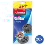 20X Lot De Chapeaux En Acier Vileda 2+1 Pièces