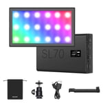 Neewer SL70 RGB Led Video Light with Built-in 2000mAh Rechargeable Battery, CRI95+/3200K- 8500K/Brightness 0-100/0-360 Adjustable Colors/9 Scene Modes for Photo Studio Video Lighting Fill Light