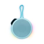 BIGBEN Party - Enceinte Bluetooth ronde avec dragonne et effets lumineux - 15W - Bleu Pastel - Neuf