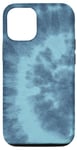Coque pour iPhone 15 Pro Bleu Marine Spirale Tie-Dye Design Colorful Summer Vibes